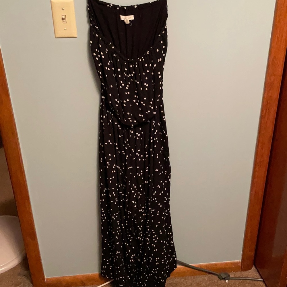 Urban Outfitters Polka Dot Strapless Jumpsuit